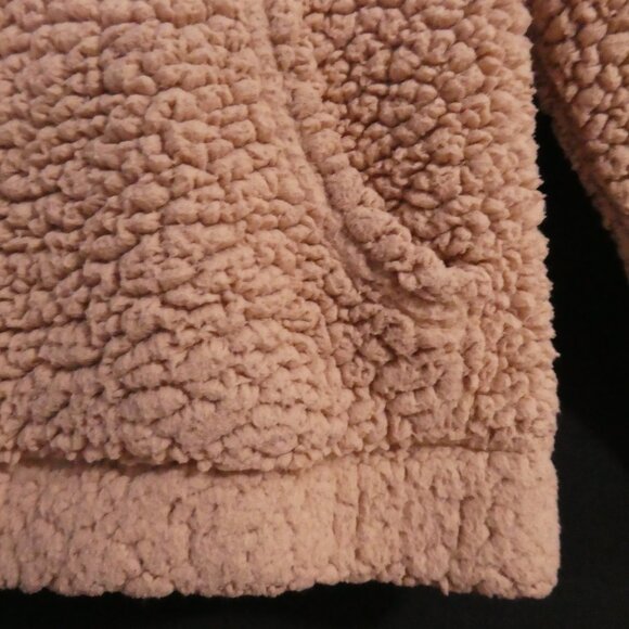 GARAGE | xs - extra small | Copper Brown Partial Zip-Up Teddy Pullover Sweater - Picture 8 of 15